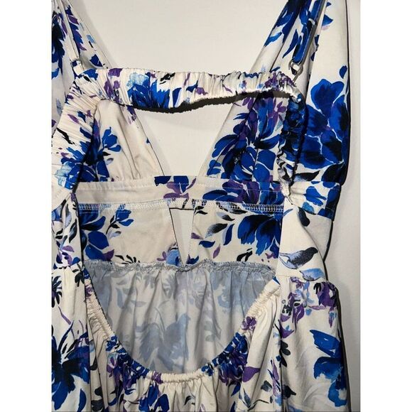 SHEIN Women’s Vacation V-Neck Spaghetti Strap Backless A-Line Mini Dress – Blue - Picture 8 of 10